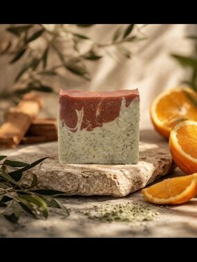 Handcrafted Orange & Sage Hand Soap - Two-Tone